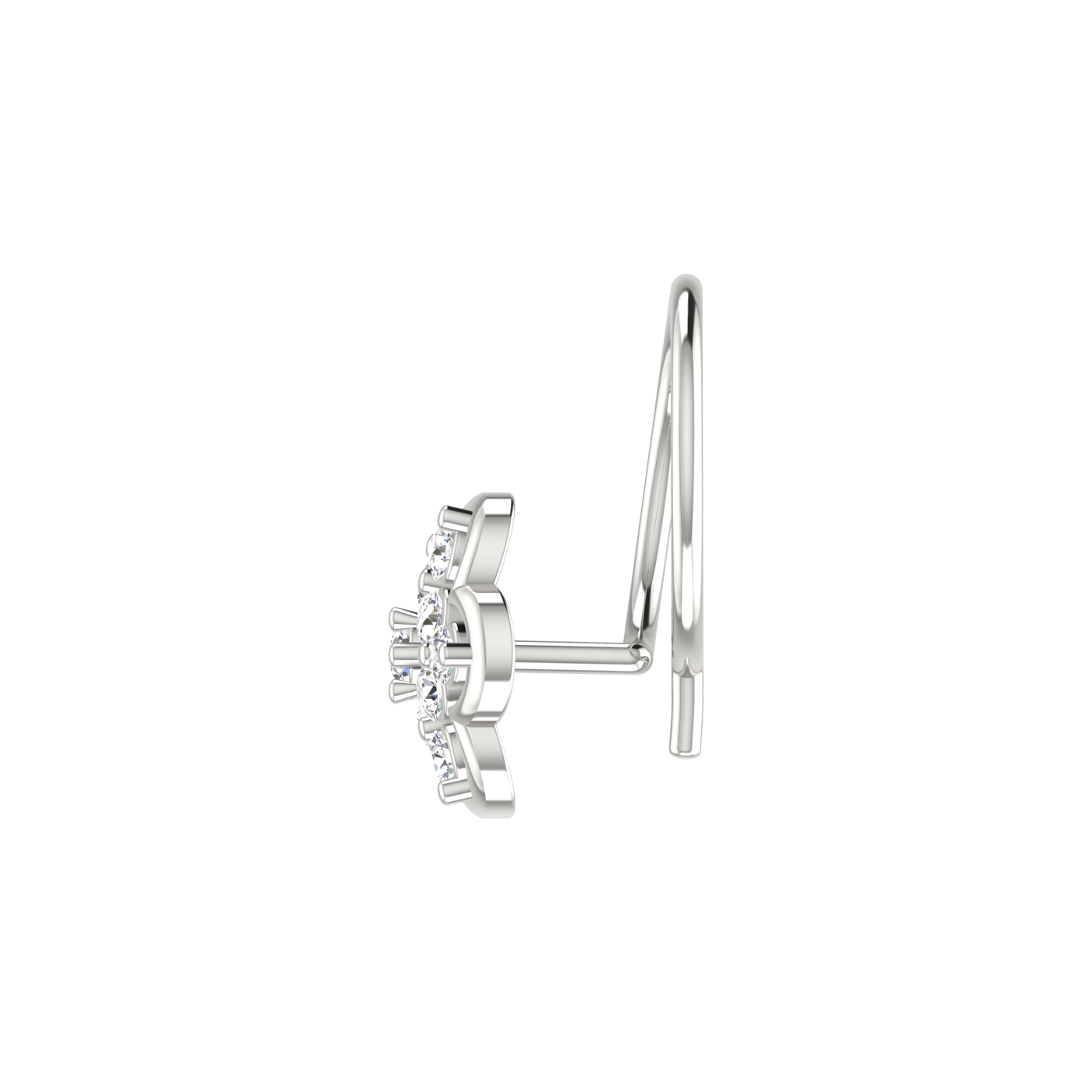 0.11  Carat Natural Diamond Nose Pin - HI Color, VS-SI Clarity.